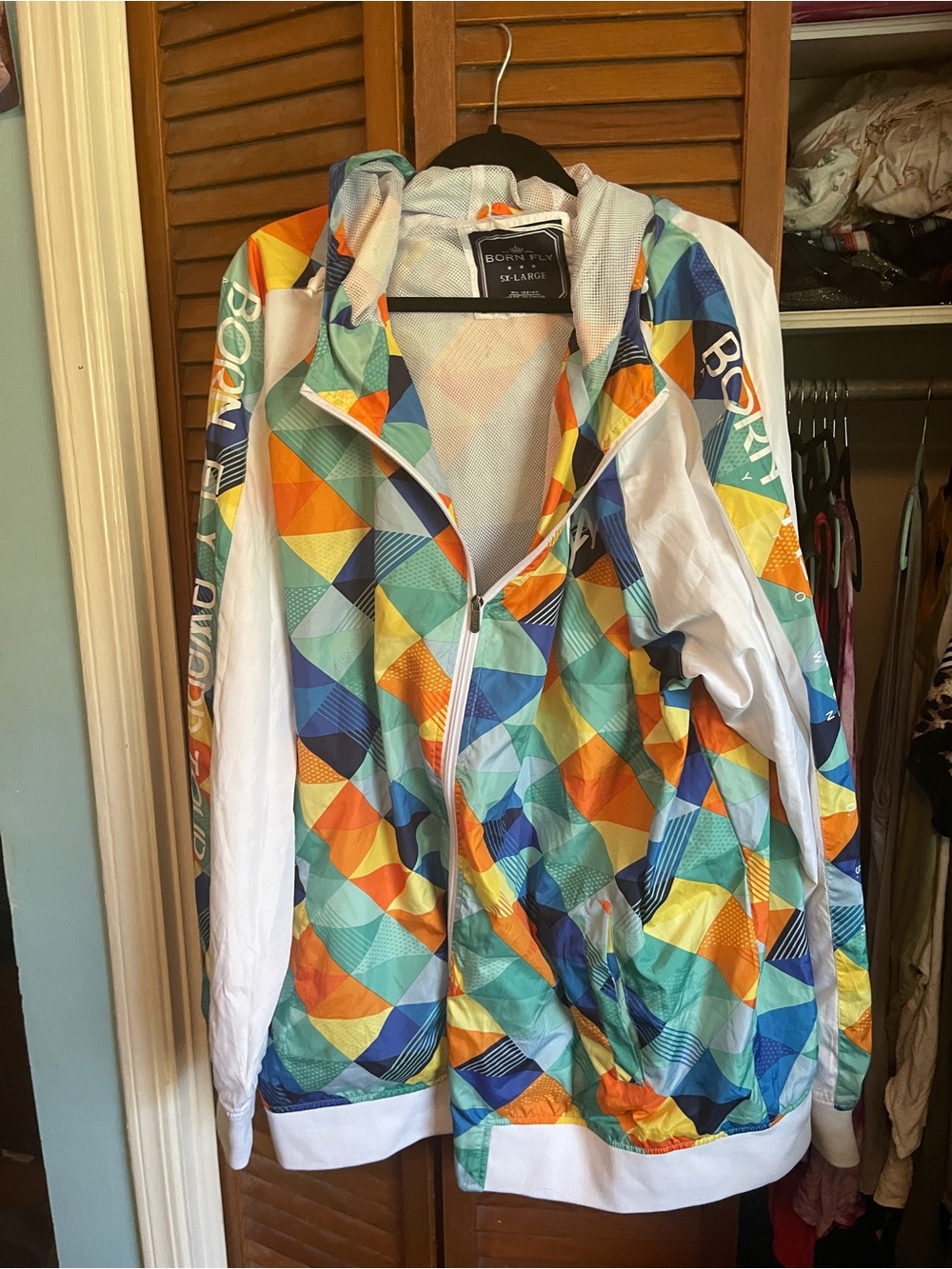 Born Fly Colorblock Windbreaker Jacket - Multicolor